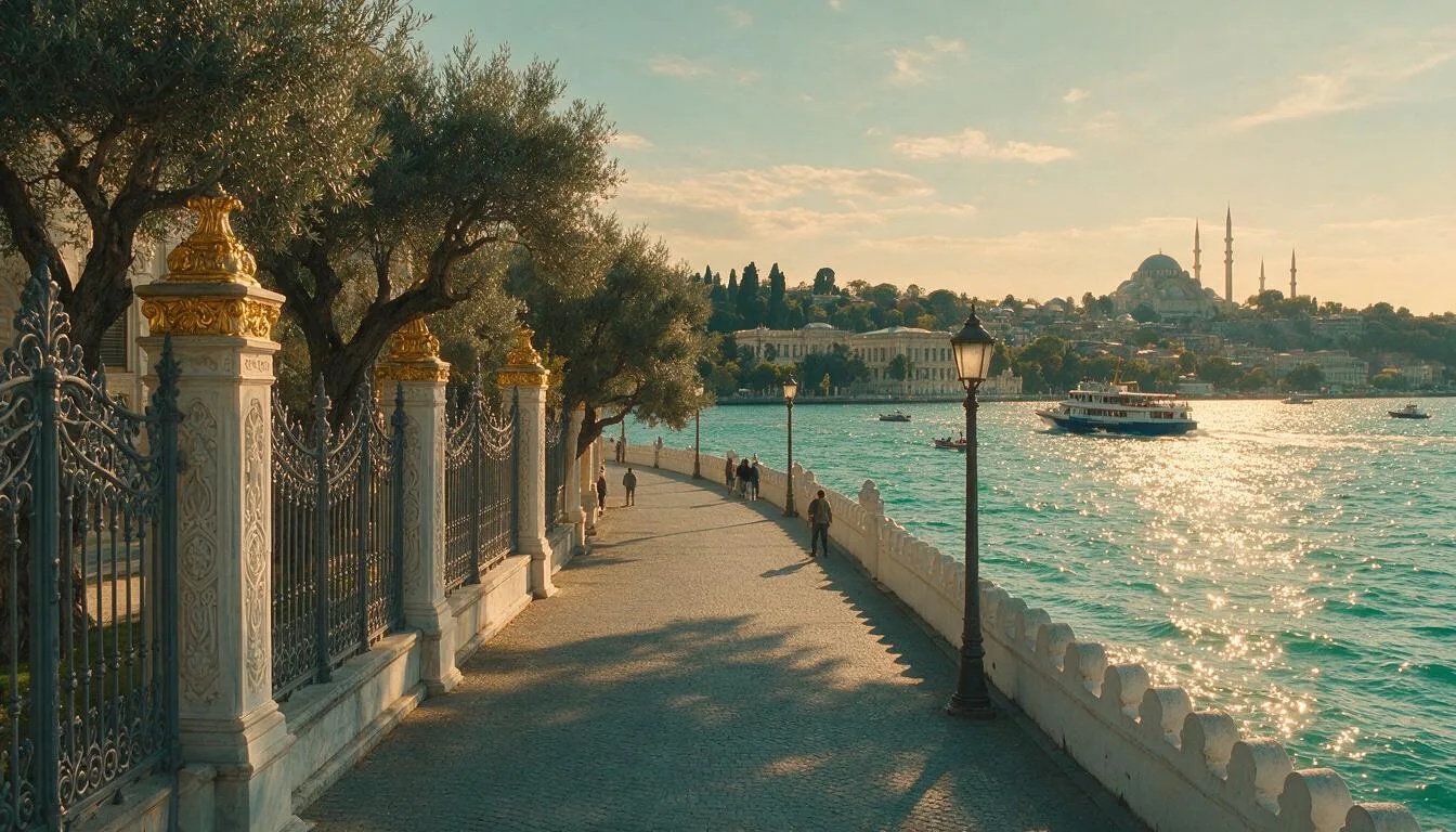 Bosphorus waterline walk at golden hour