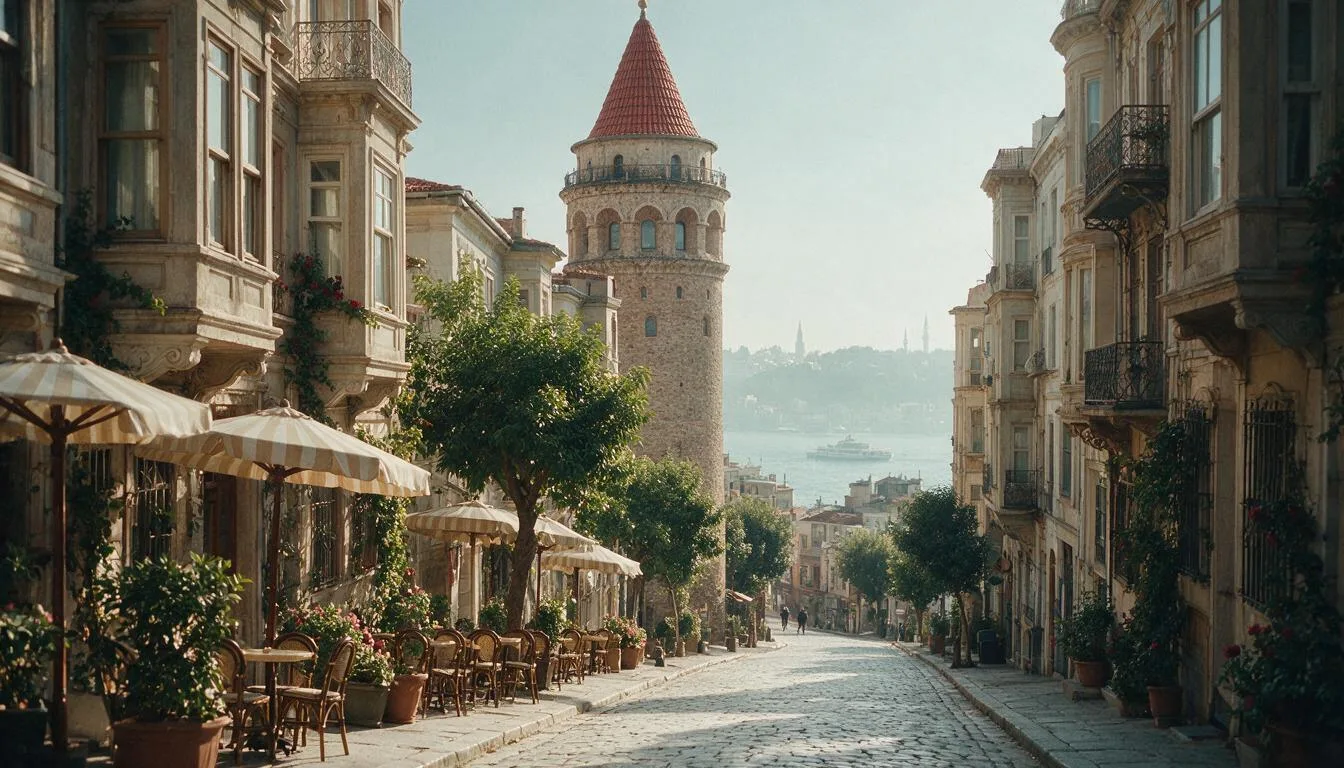 Galata Tower above Karaköy in soft morning light