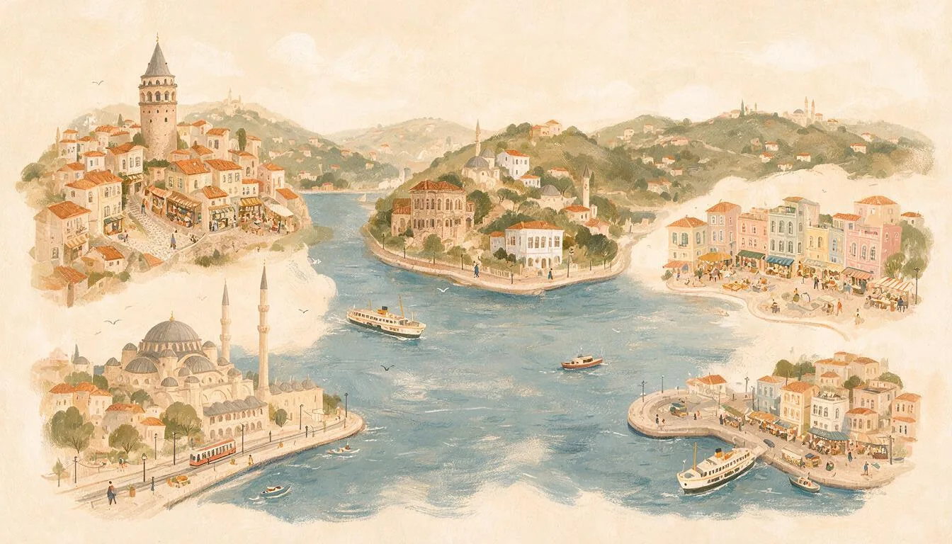 Painted Istanbul neighborhoods to stay across hills and water